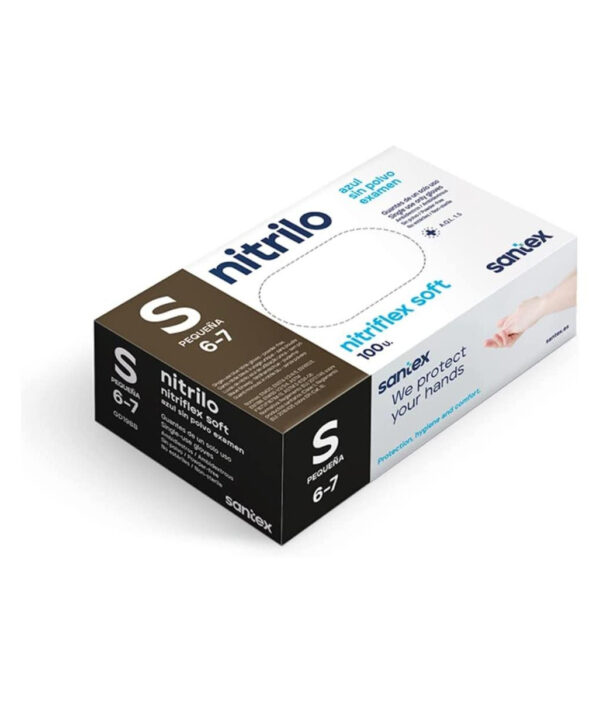 Rukavice nitril nepúdrované Santex S 100ks