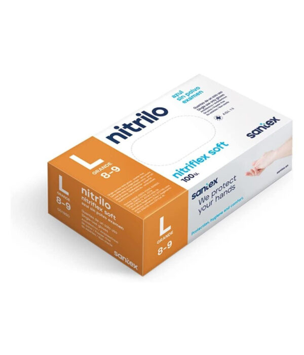 Rukavice nitril nepúdrované Santex L 100ks
